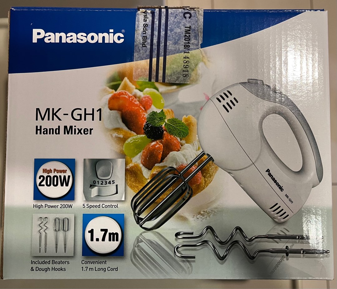 Panasonic MK-GH1 220 Volt Hand Mixer with Dough Hooks