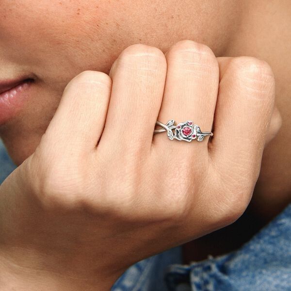 Pandora Disney Beauty and the Beast Rose Ring Women s Fashion