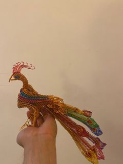 Peacock wire Figurine (Handmade!)