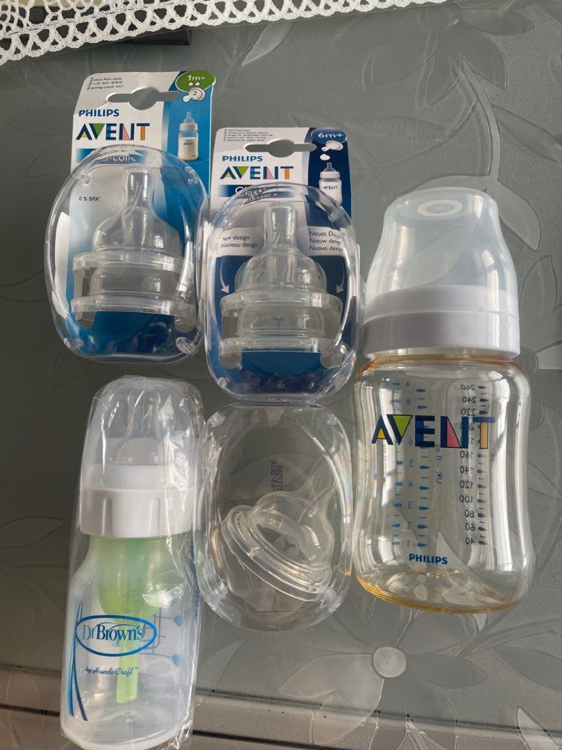 Philips Avent / Dr Brown Milk Bottles & teats, Babies & Kids, Nursing