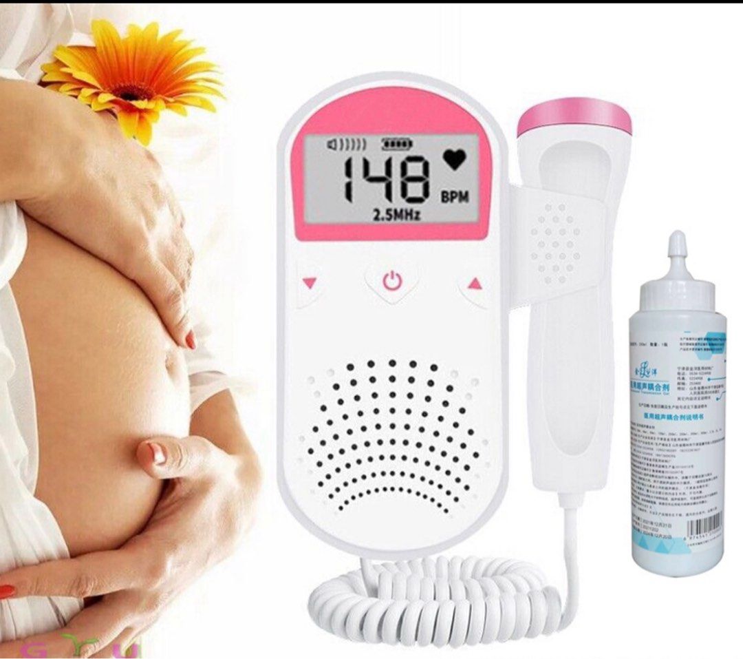 Pocket Fetal doppler Baby heart rate detector ultrasound heartbeat beat