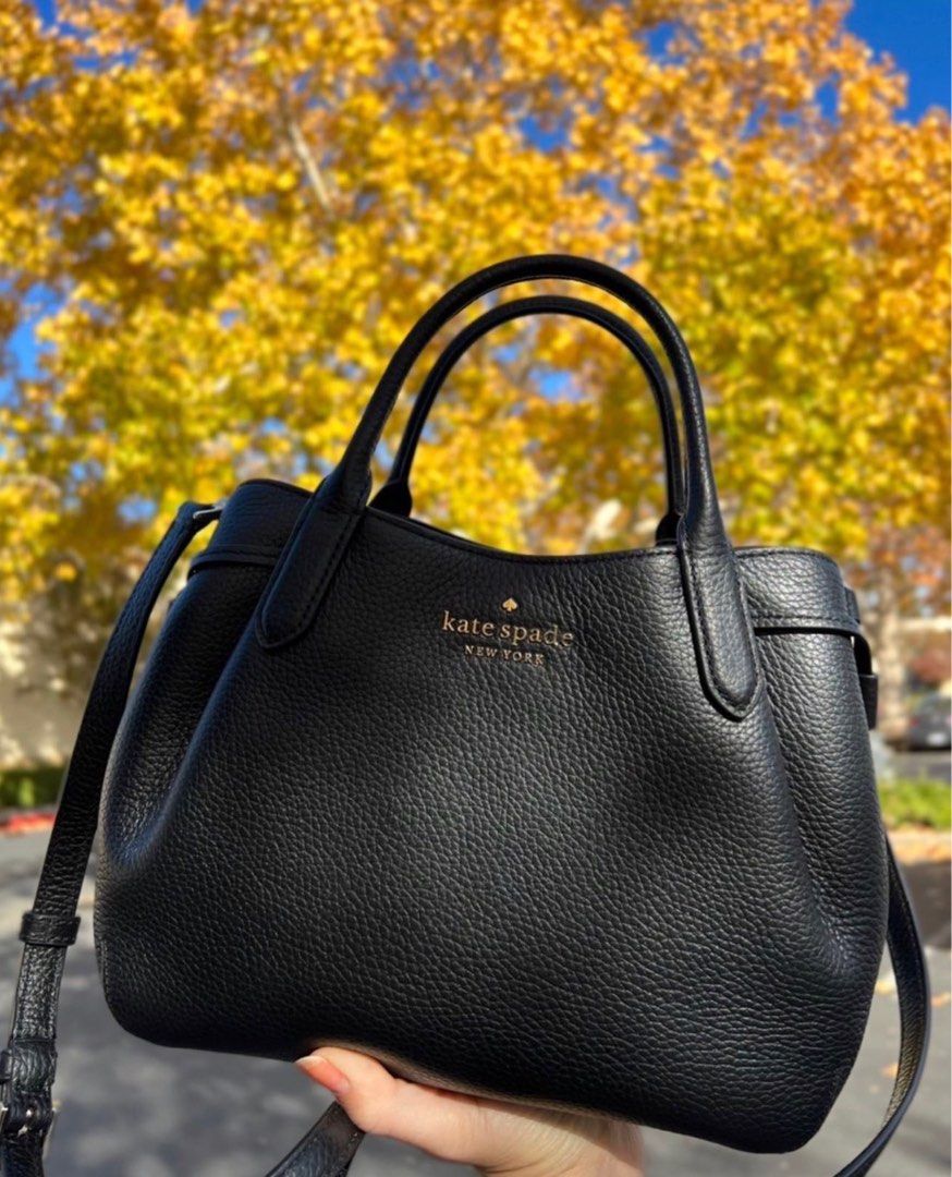 Kate Spade mini black leather handbag purse womens - Helia Beer Co