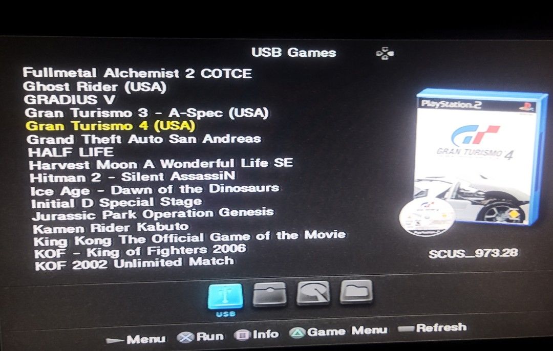 PS2 MAIN GAMES DARI USB Pendrive 64GB + MOD CARD complete with games