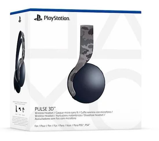 Sony PULSE 3D Wireless Gaming Headset for PS5, PS4, and PC - Gray  Camouflage