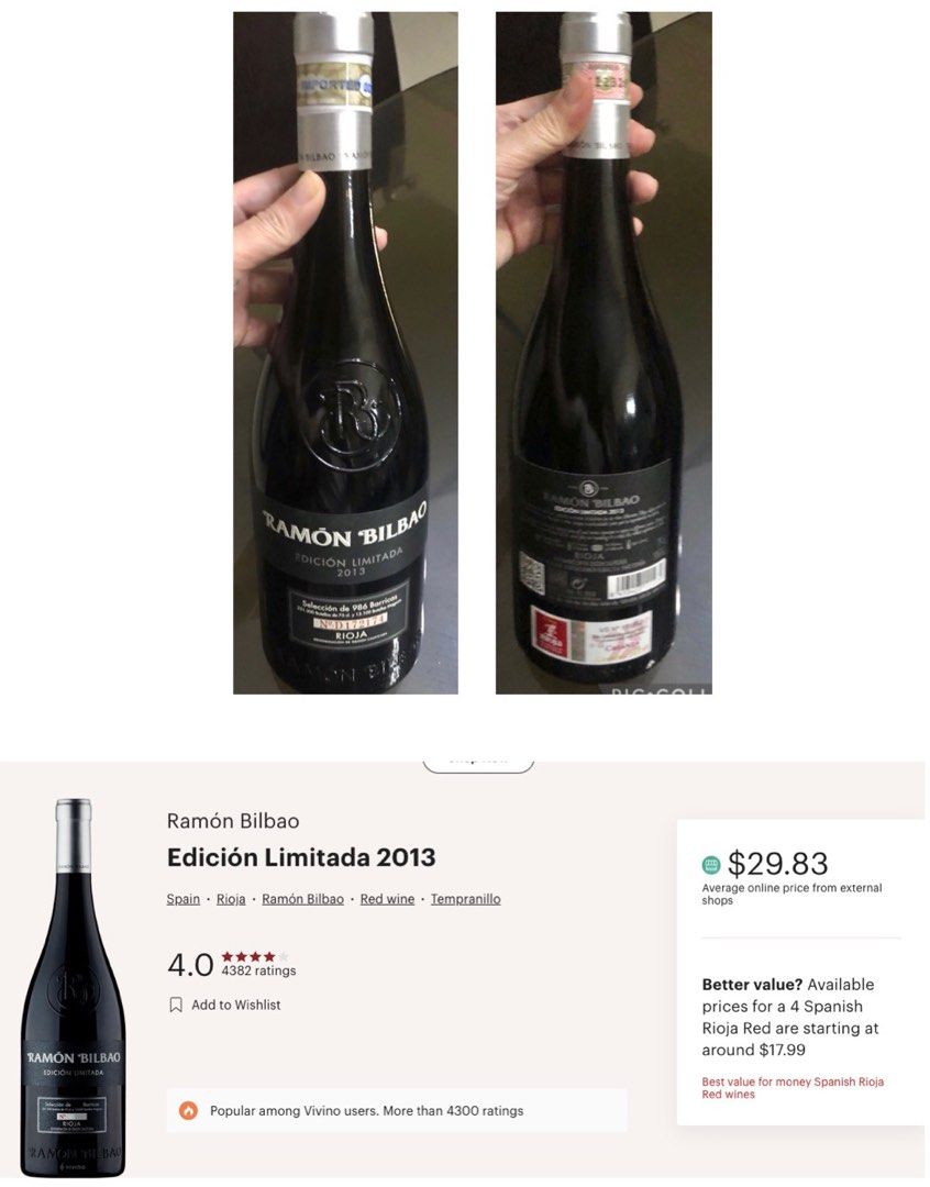 Ramon Bilbao Spanish Red Wine Limited Edition, Everything Else, Others ...