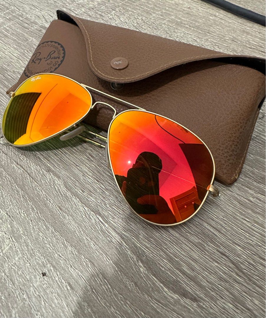 Ray ban aviator orange flash polarized top