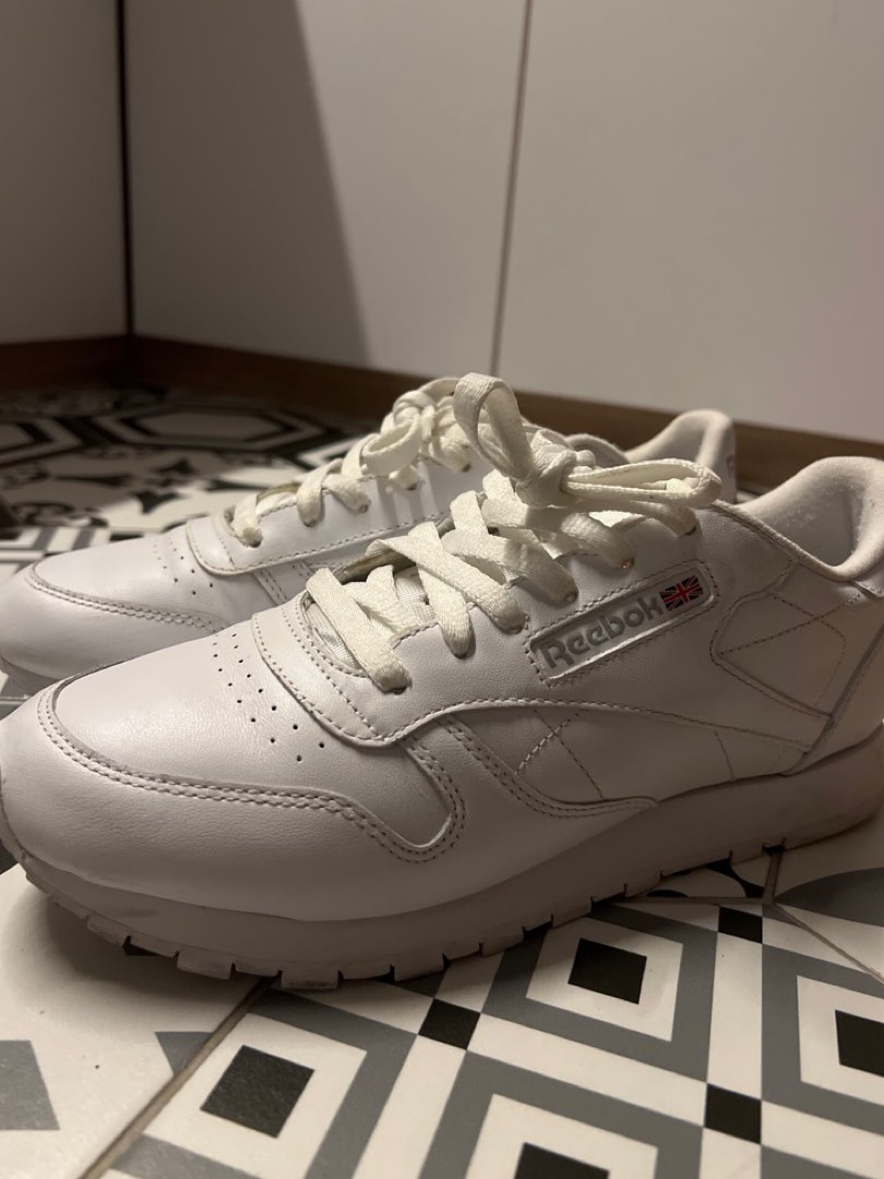Reebok Classics All White Women s Fashion Footwear Sneakers on