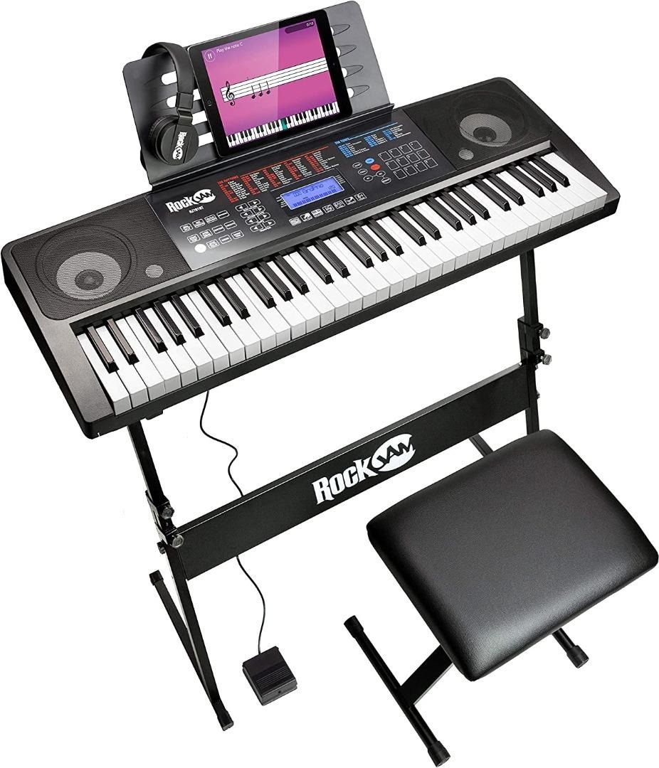 RockJam Piano Keyboard Stand and bench, Hobbies & Toys, Music & Media