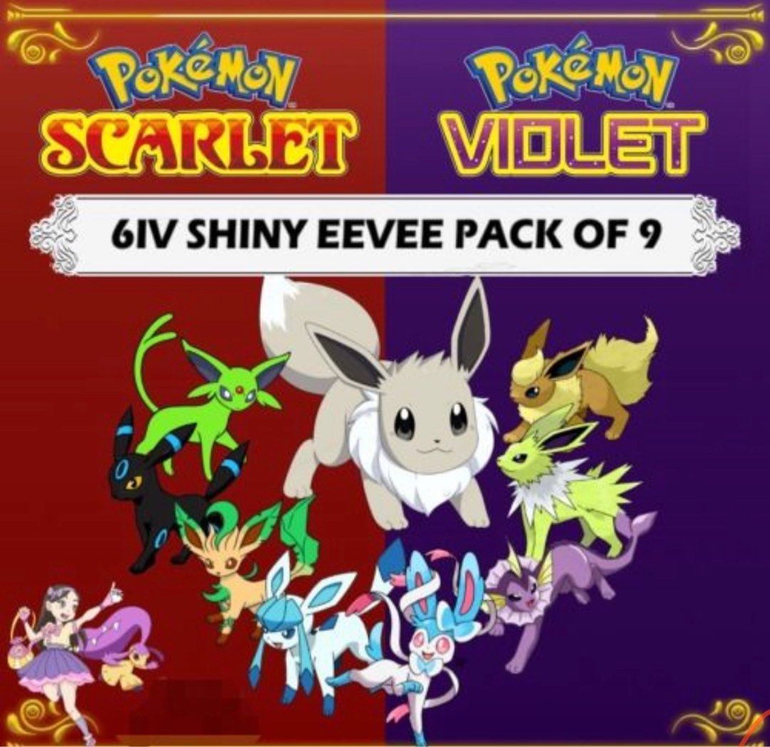 Shiny Eevee / Pokemon Let's Go / 6IV Pokemon / Shiny Pokemon