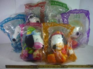 Snoopy dolls from McDonalds & Peanuts 50th Celebration Happy Meal toys