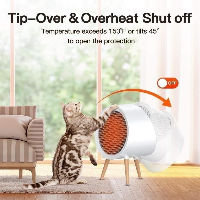 Space Heater, Energy Efficient Small Space Heater for Bedroom,PTC Ceramic  Electric Space Heater for Office and Home Motorhome, Furniture u0026 Home  Living, Lighting u0026 Fans, Fans on Carousell