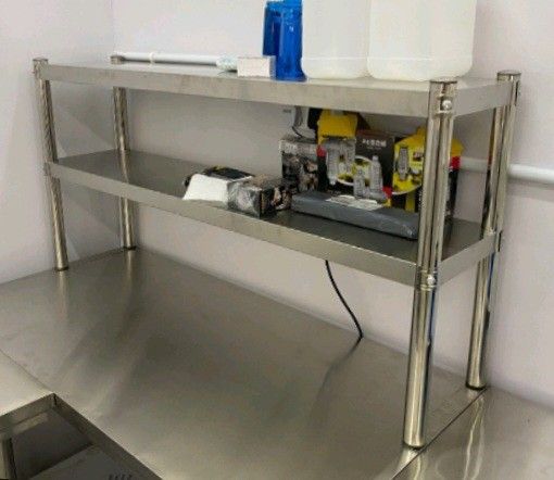 STAINLESS STEEL KITCHEN OVERSHELF RACK / EXTEND WORKING TABLE TOP RACK ...