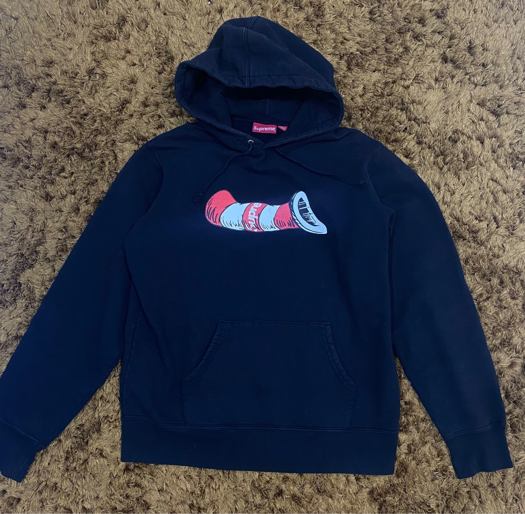 blue cat in the hat supreme hoodie