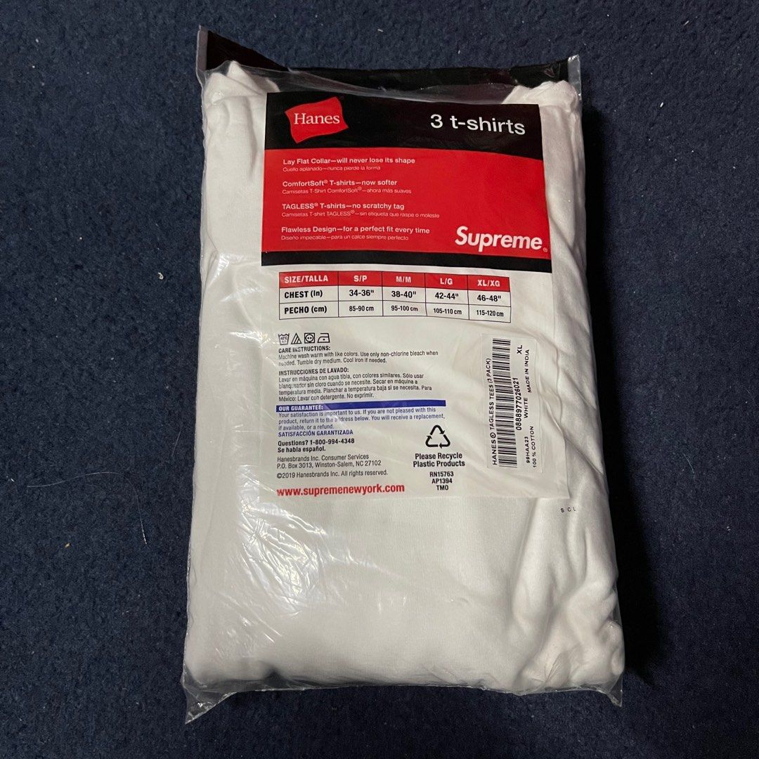 Supreme hanes shirt fit sales