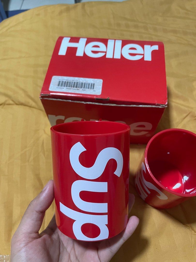 Supreme Heller Mugs (Set of 2) Red, Furniture & Home Living