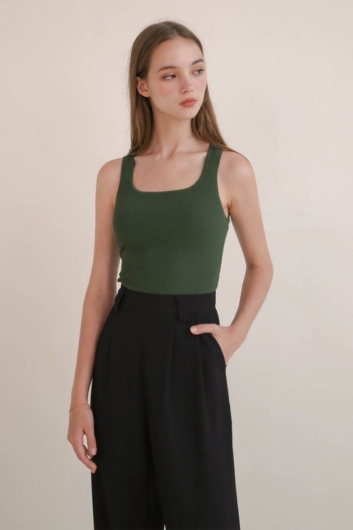 The willow label charlize ribbed knit tank women s fashion tops