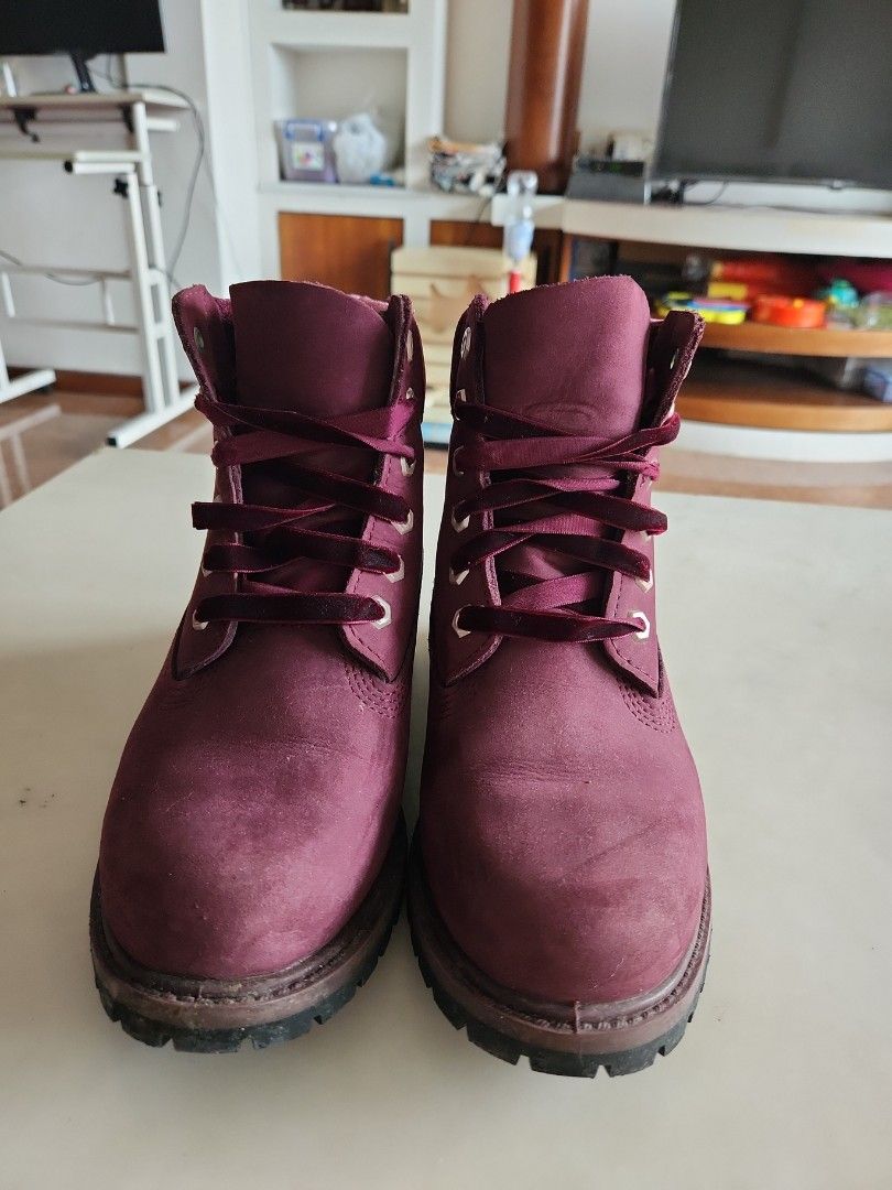 Timberland velvet burgundy hotsell