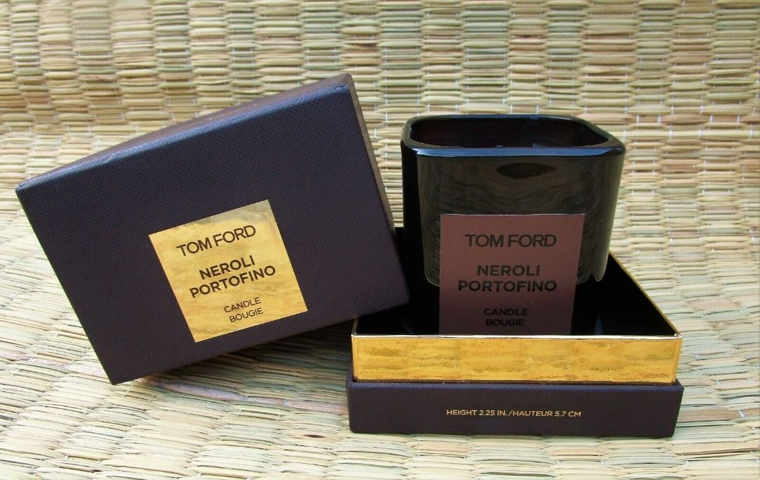 Tom Ford Private Neroli Portofino Candle - Height  IN./HAUTEUR  CM- Size: 621 ml / 21 oz, Furniture & Home Living, Home Fragrance on Carousell