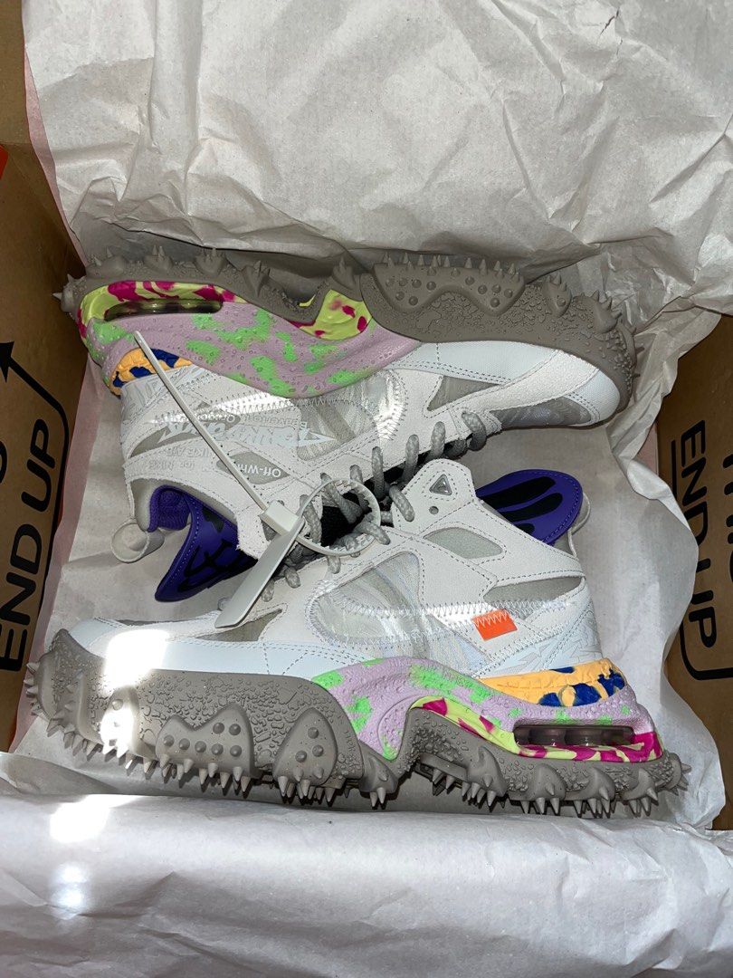 US 7 nike x off white air terra forma summit white and psychic purple