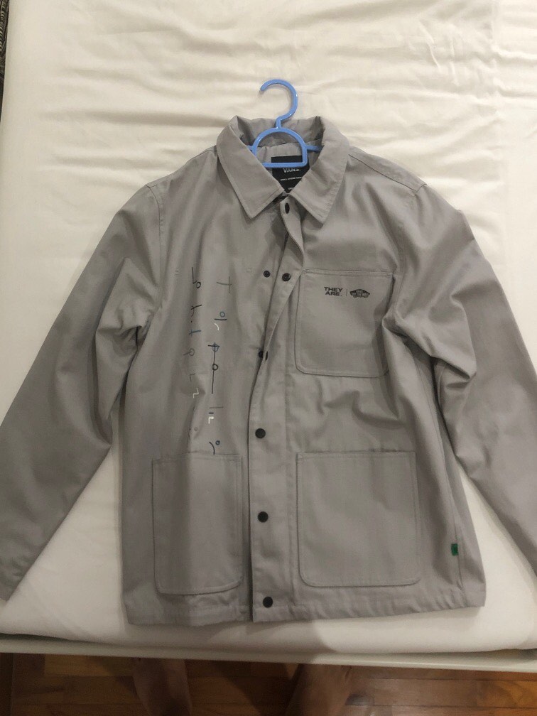 vans grey drill chore coat, Men's Fashion, Coats, Jackets and Outerwear