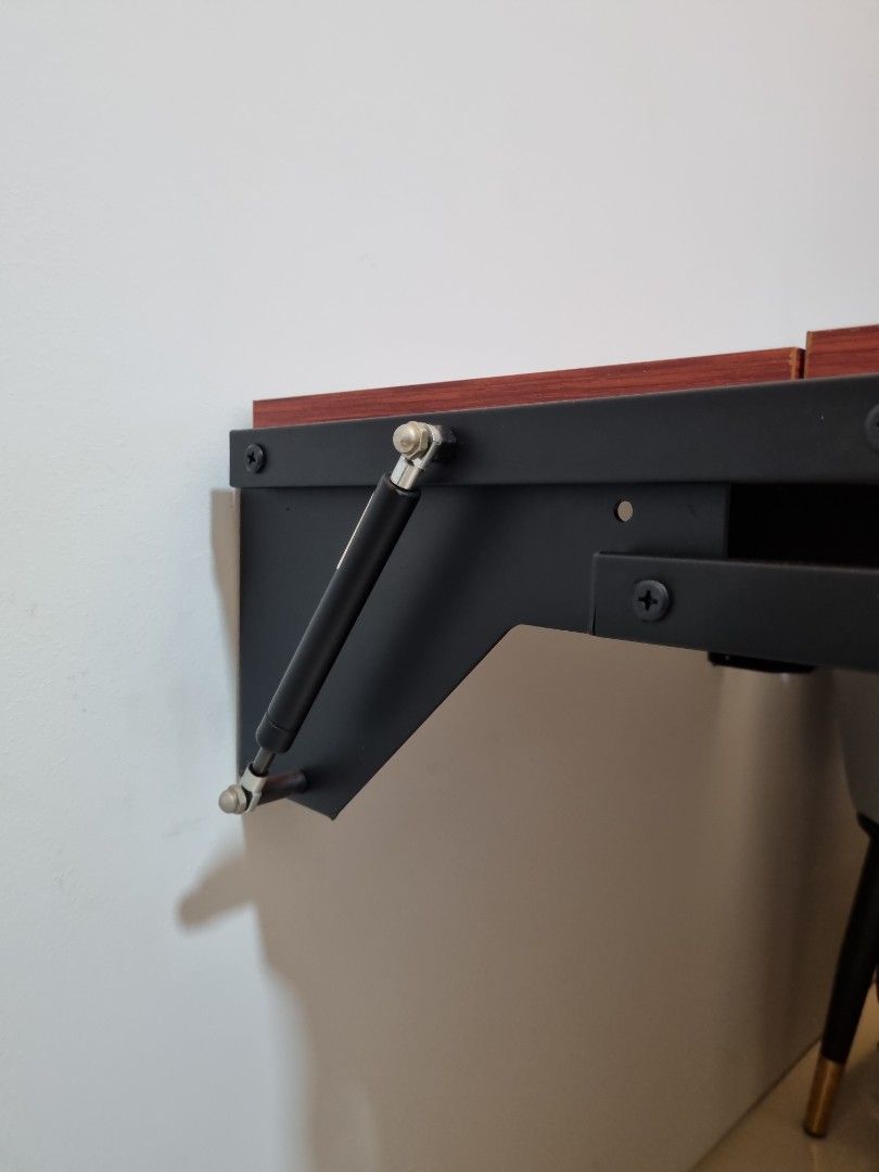 Wall mounted hydraulic shelf to table, Furniture & Home Living