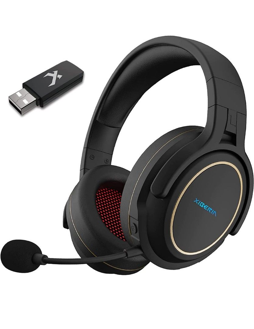  Ozeino Wireless Gaming Headset for PS5 PS4 PC Laptop Switch  -7.1 Surround Sound, Detachable Noise-Canceling Mic, 40H Playtime, 50mm  Driver : Video Games