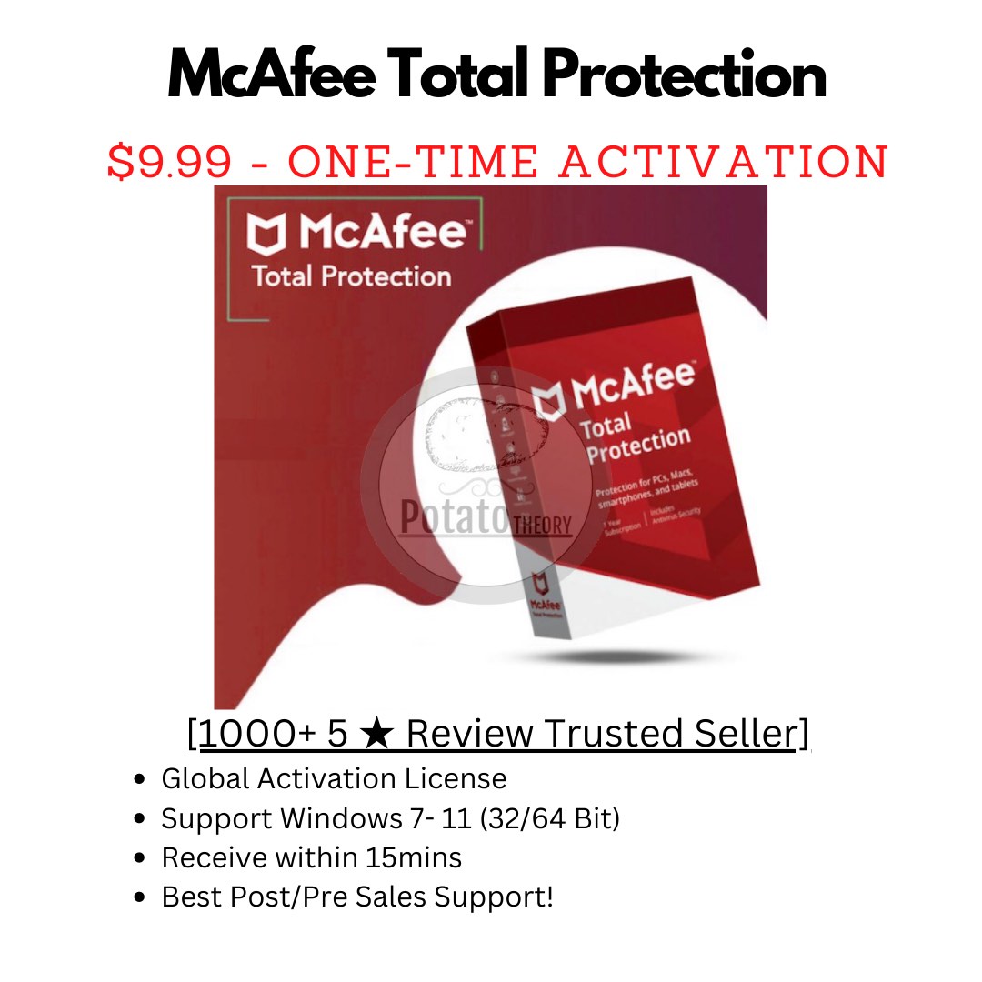 1100+ Reviews] McAfee Total Protection Antivirus Original ...