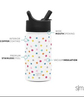 Simple Modern Kids Water Bottle with Straw Lid | Insulated Stainless Steel  Reusable Tumbler for Toddlers, Boys | Summit Collection | 18oz, Wheels Up