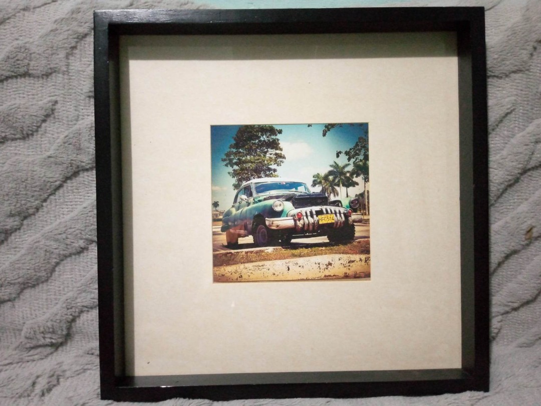 2 LARGE FRAMES WITH CAR PICTURE, Furniture & Home Living, Home Decor ...