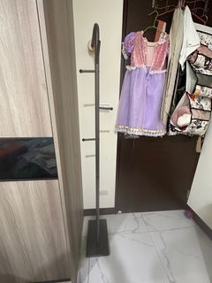 工業風衣帽架掛衣架（黑）