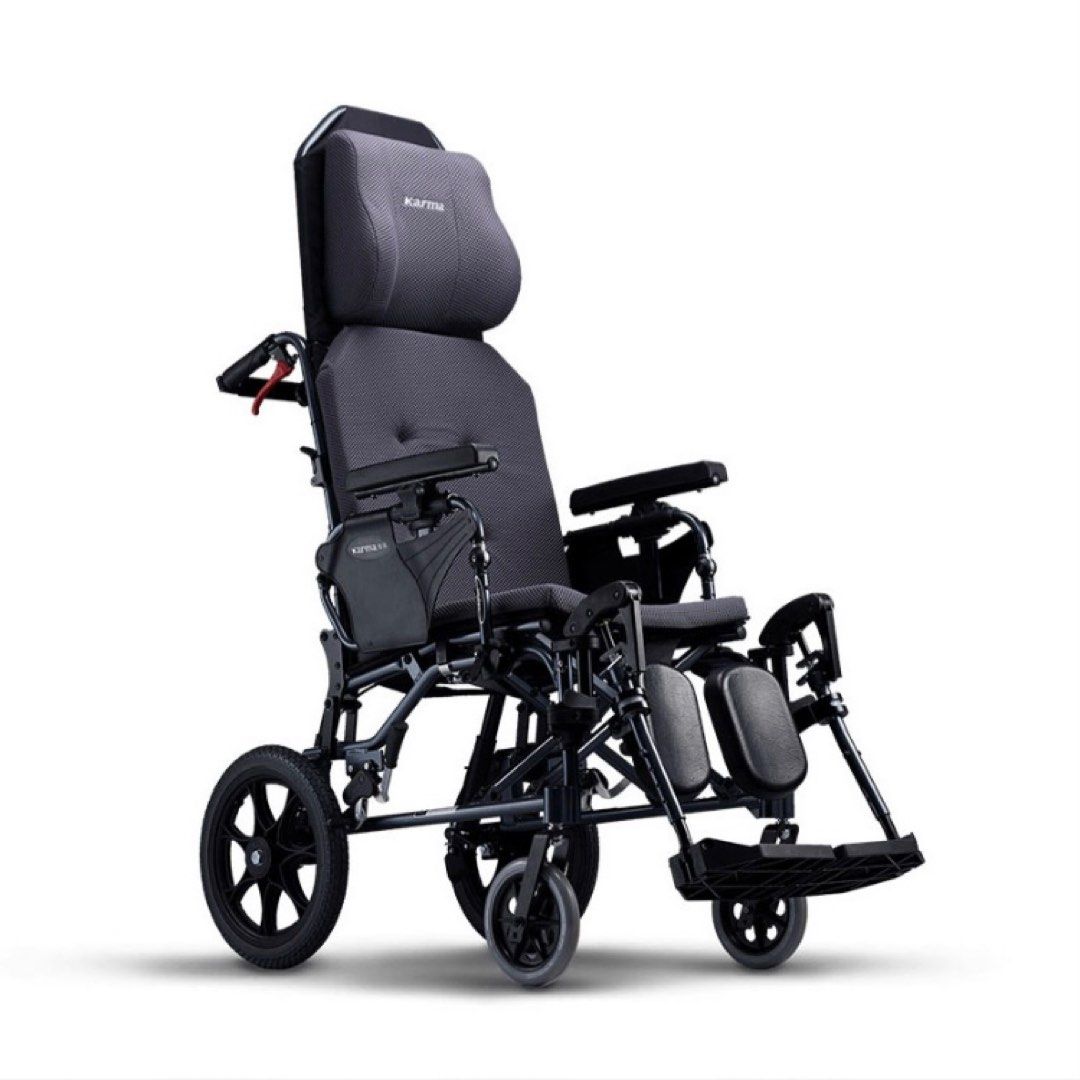 手推高背輪椅可調高低攤開過床摺疊慳位台灣Karma Km-60(S), 健康及營養食用品, 醫療用品和工具- Carousell