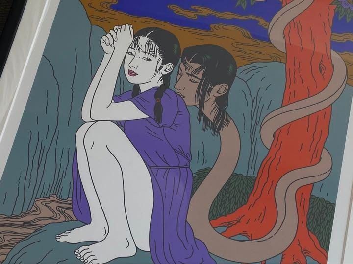 已裝裱** 罕有大幅佐伯俊男Toshio Saeki / 限量20 親筆簽名art print