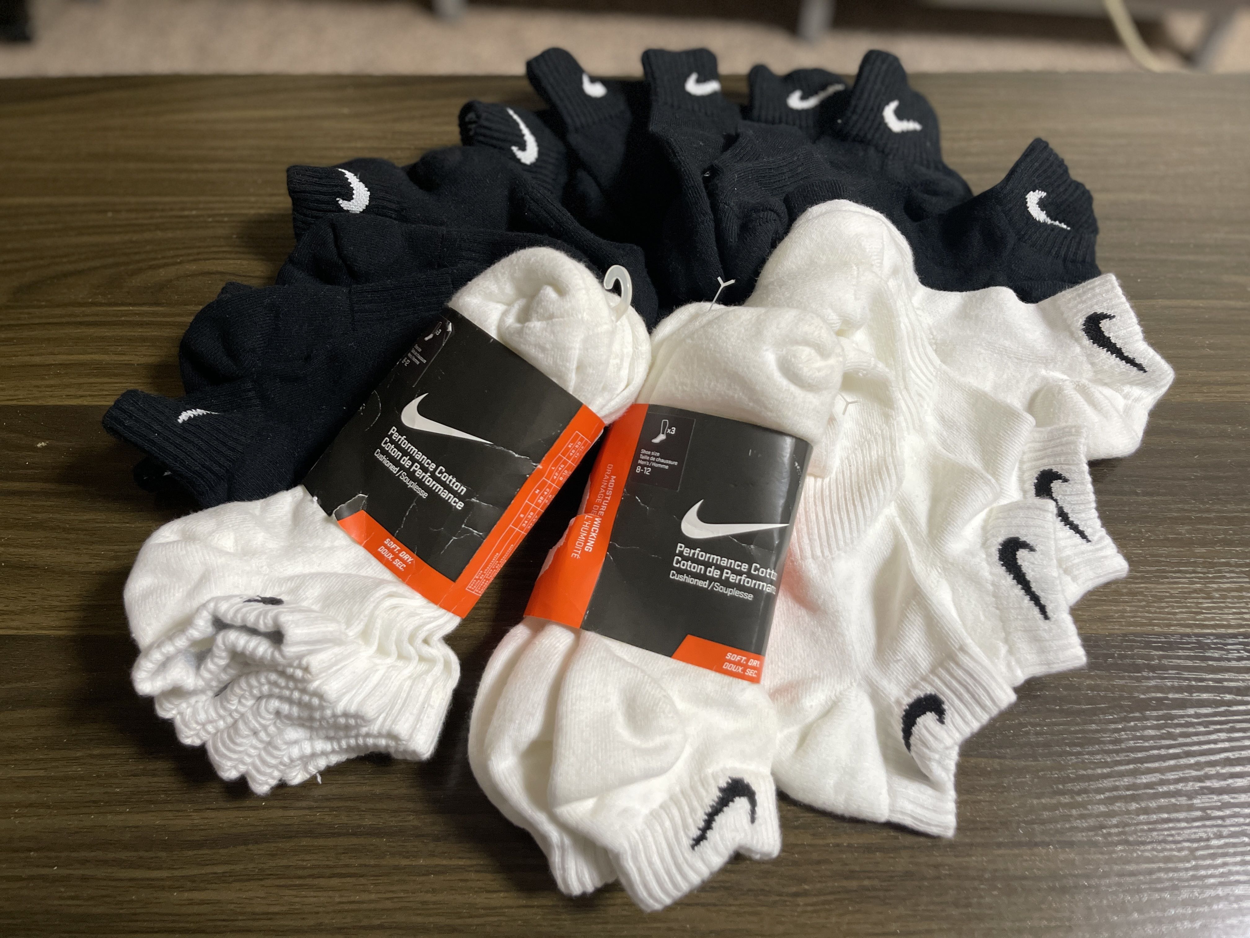 White nike clearance socks 12 pack