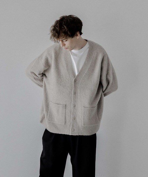 全新remer loose basic mohair cardigan V neck 日本男士女士休閒海馬