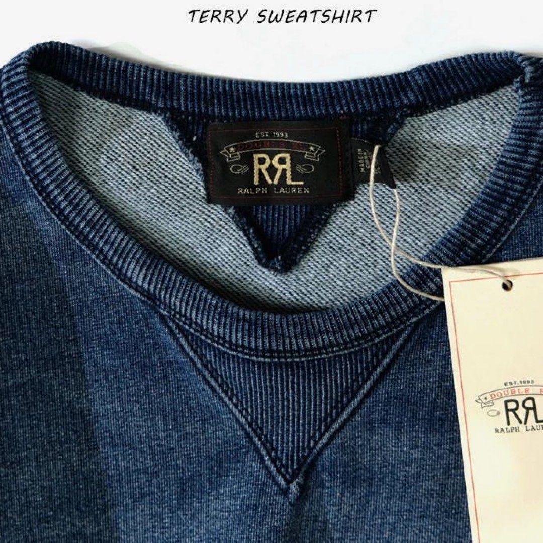 RRL Indigo French Terry Sweatshirt