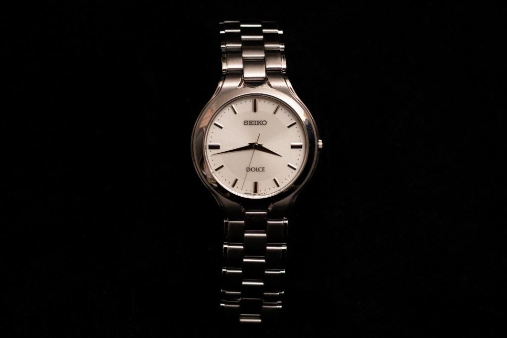 精工SEIKO DOLCE 8J41-0A10 盒裝石英男錶, 他的時尚, 手錶及配件, 手錶