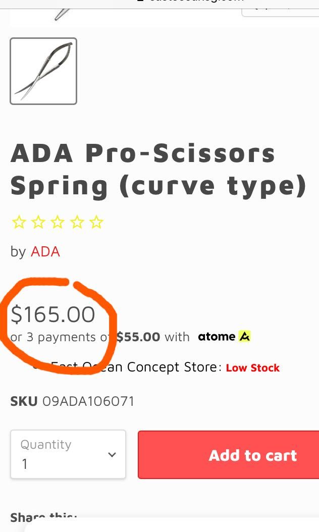 ADA Pro Scissors Spring Curve Type