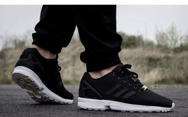 Adidas zx flux black and white cheap