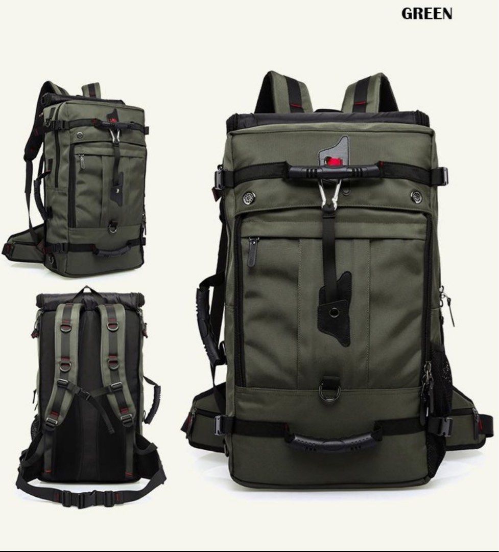 backpack with many compartments