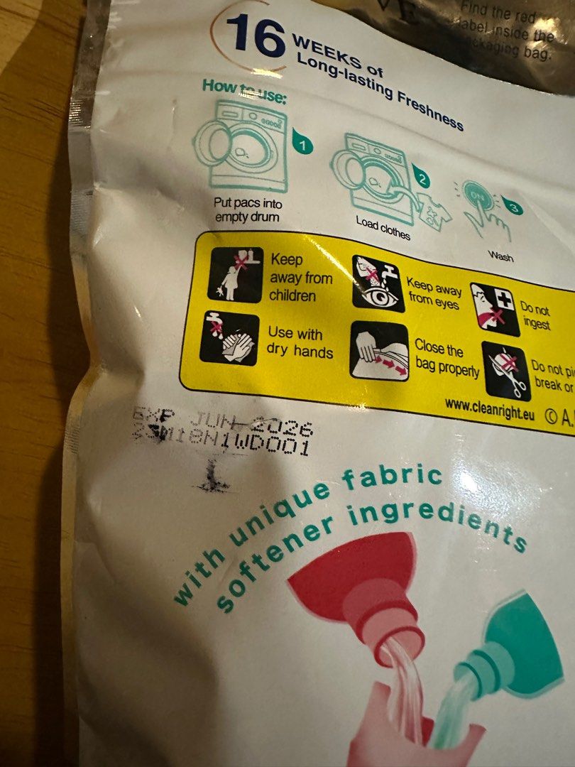 Ar Fum PINK LOVE laundry capsules, Furniture & Home Living, Cleaning