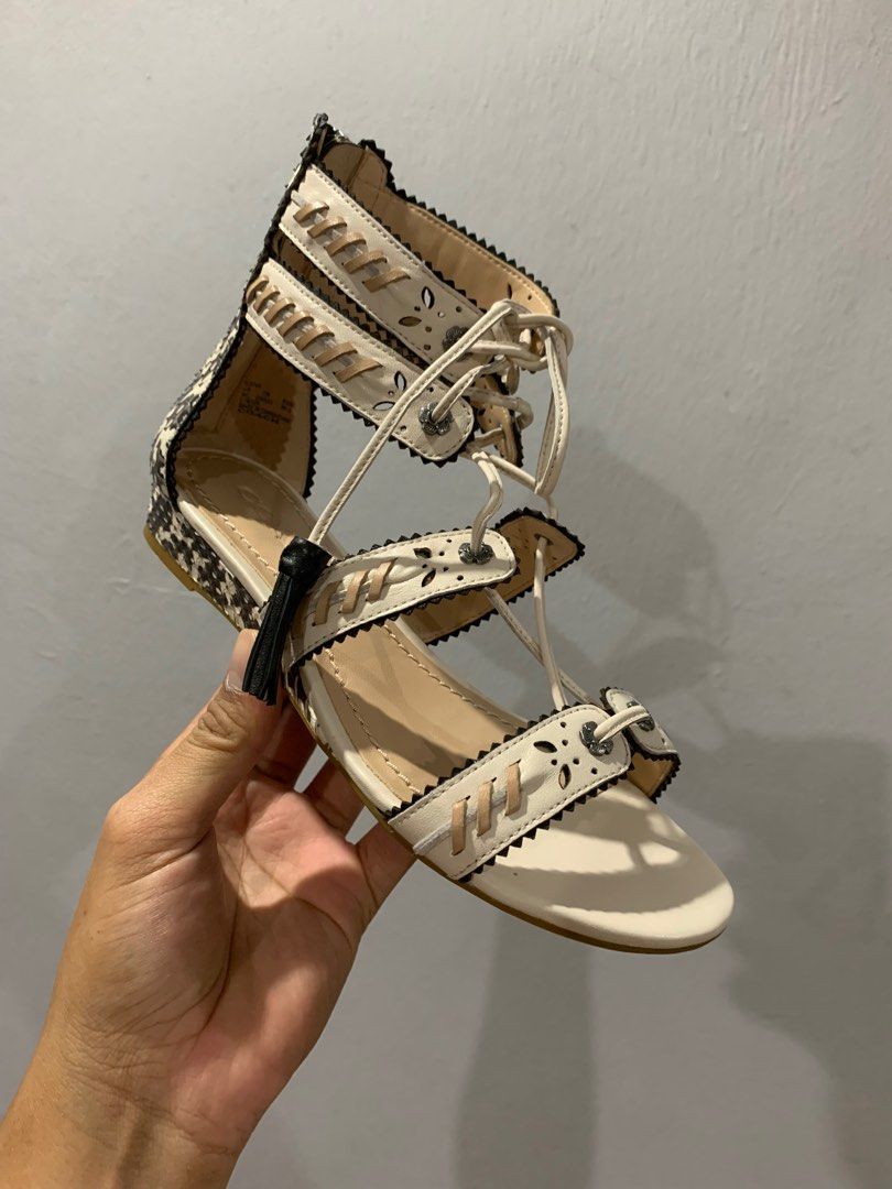 Authentic Coach Demi Snakeskin Gladiator Sandal Women s Fashion