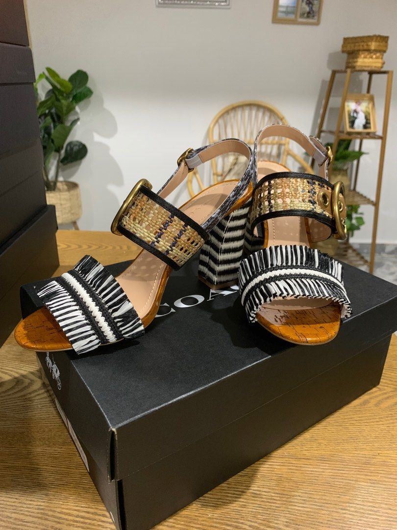 Coach robin top sandal raffia