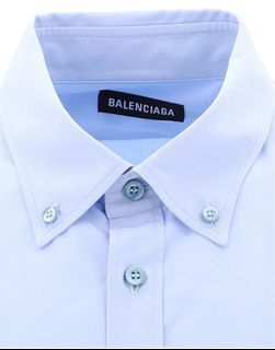 Balenciaga oversized long sleeve shirt logo printed size 37