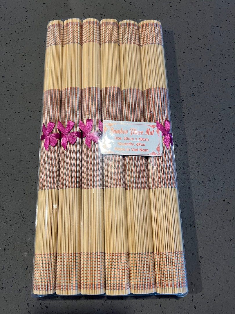 Bamboo Table Mat, Furniture & Home Living, Kitchenware & Tableware