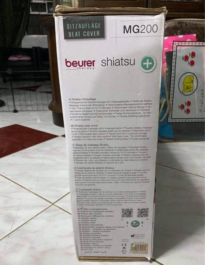 Beurer shiatsu best sale massage seat mg200