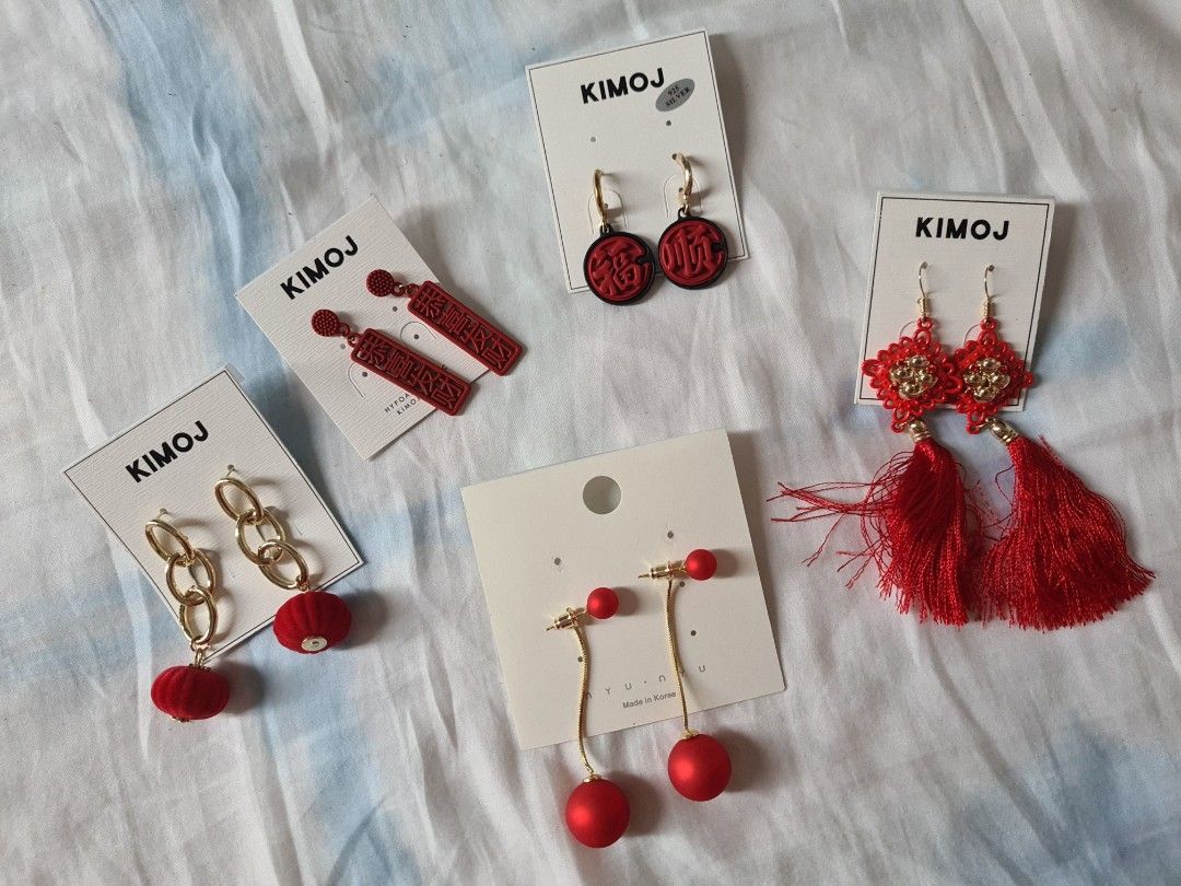 Red earrings topshop on sale