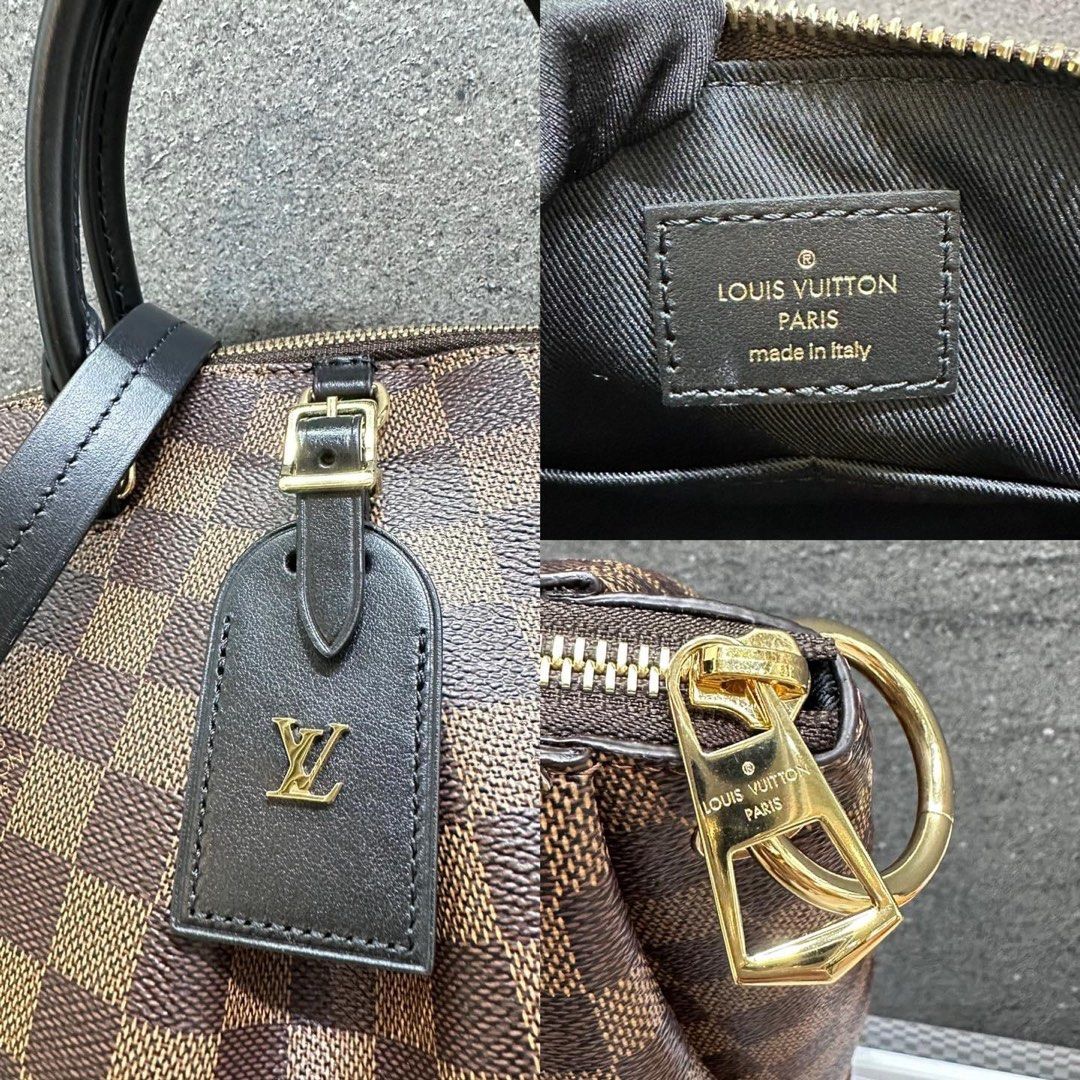 Louis Vuitton Odeon PM Damier Ebene Canvas and Leather Handbag