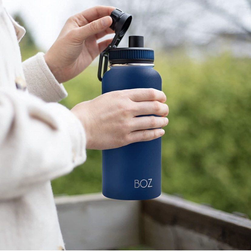 BOZ Stainless Steel Water Bottle XL - Ivory (1 L / 32oz) Vacuum