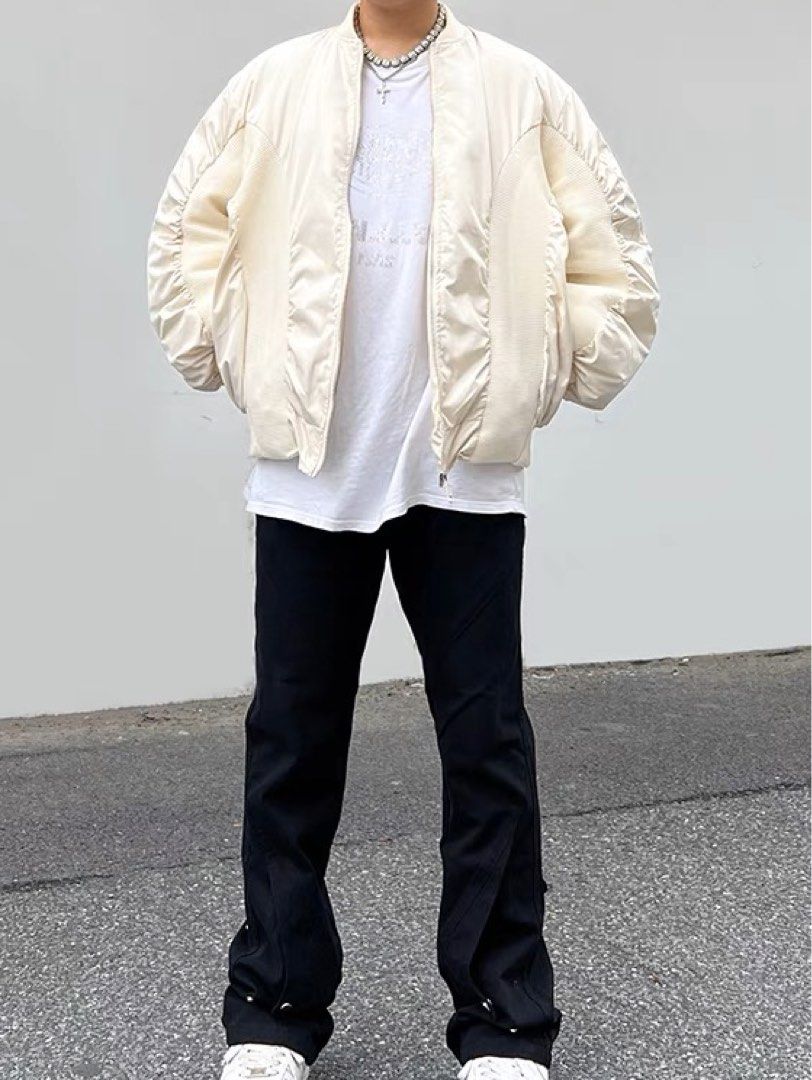 Brand New White Bomber Puffer Jacker Men s Fashion Coats