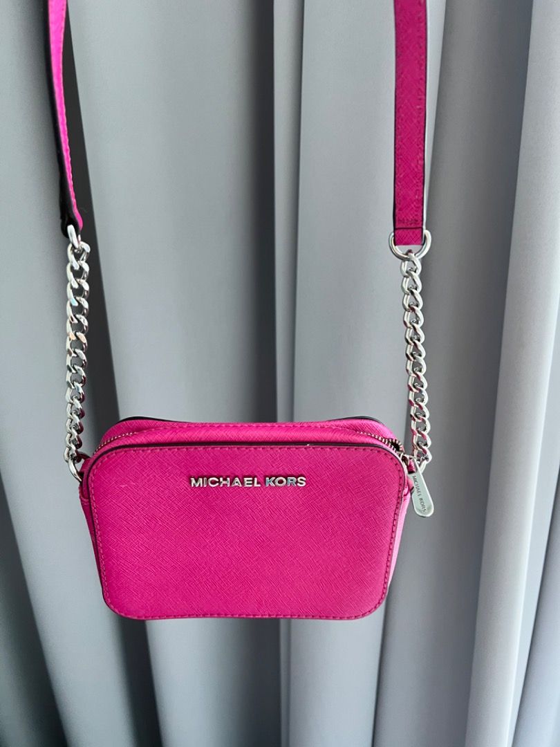 Branded Bag: Michael Kors Hot Pink Crossbody, Luxury, Bags